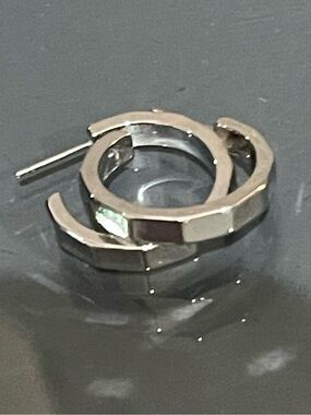 Geometric Hoop Earrings - Stainless Steel Modern Women's Jewelry